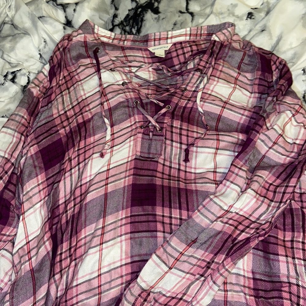 flannel long sleeved shirt
